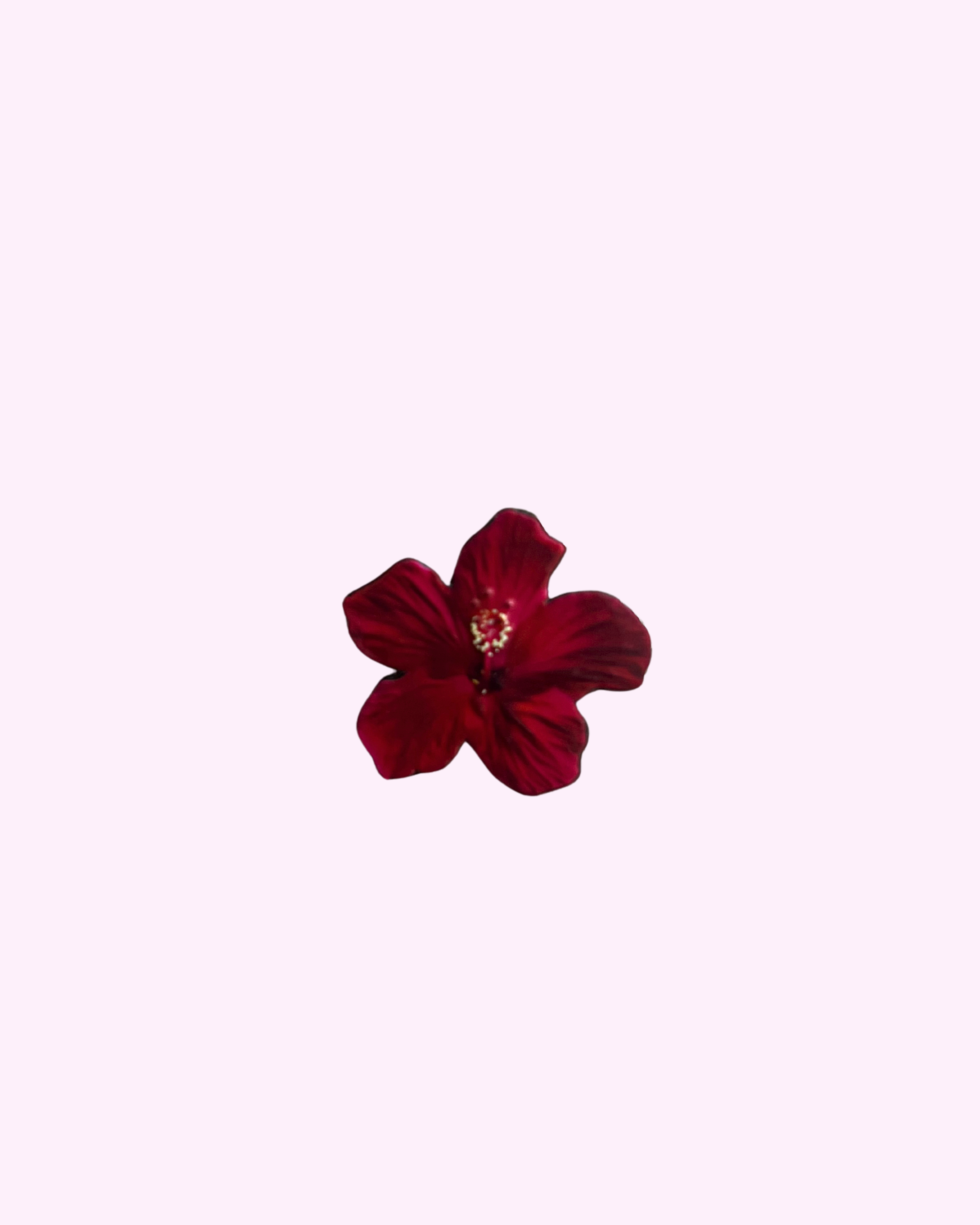 Sticker Métal Fleur Rouge