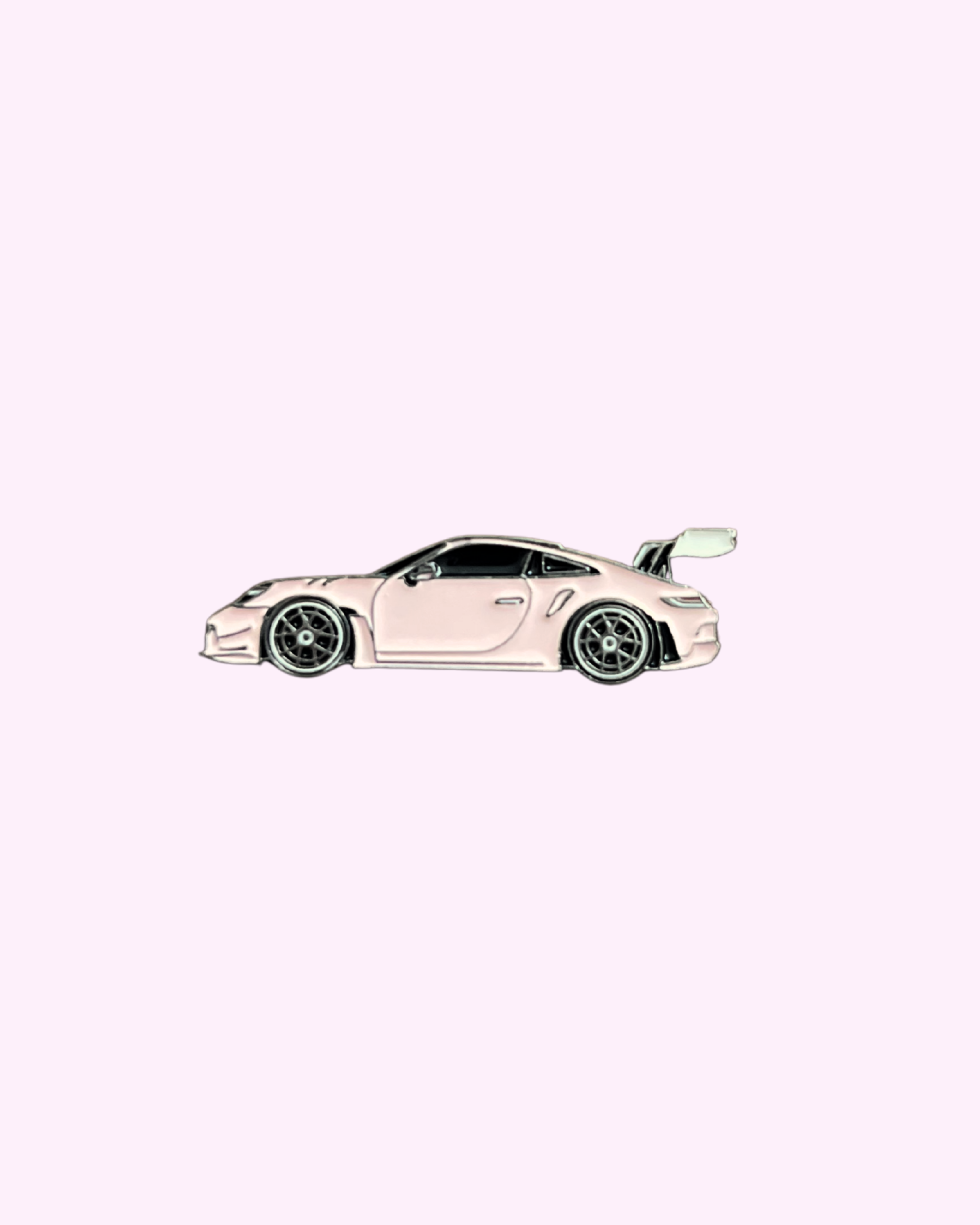 Sticker Métal voiture rose poudrée