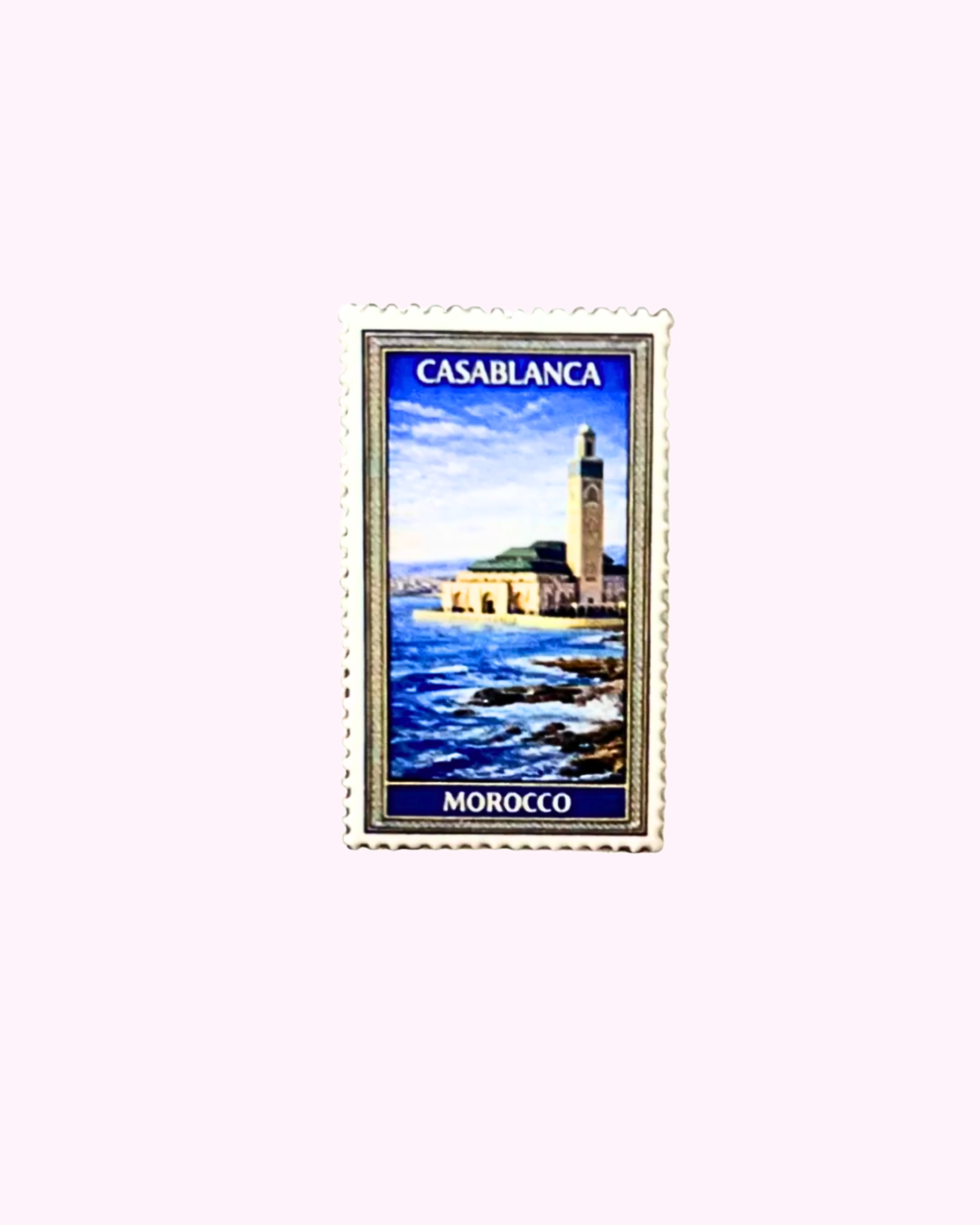 Sticker Métal Timbre Casablanca