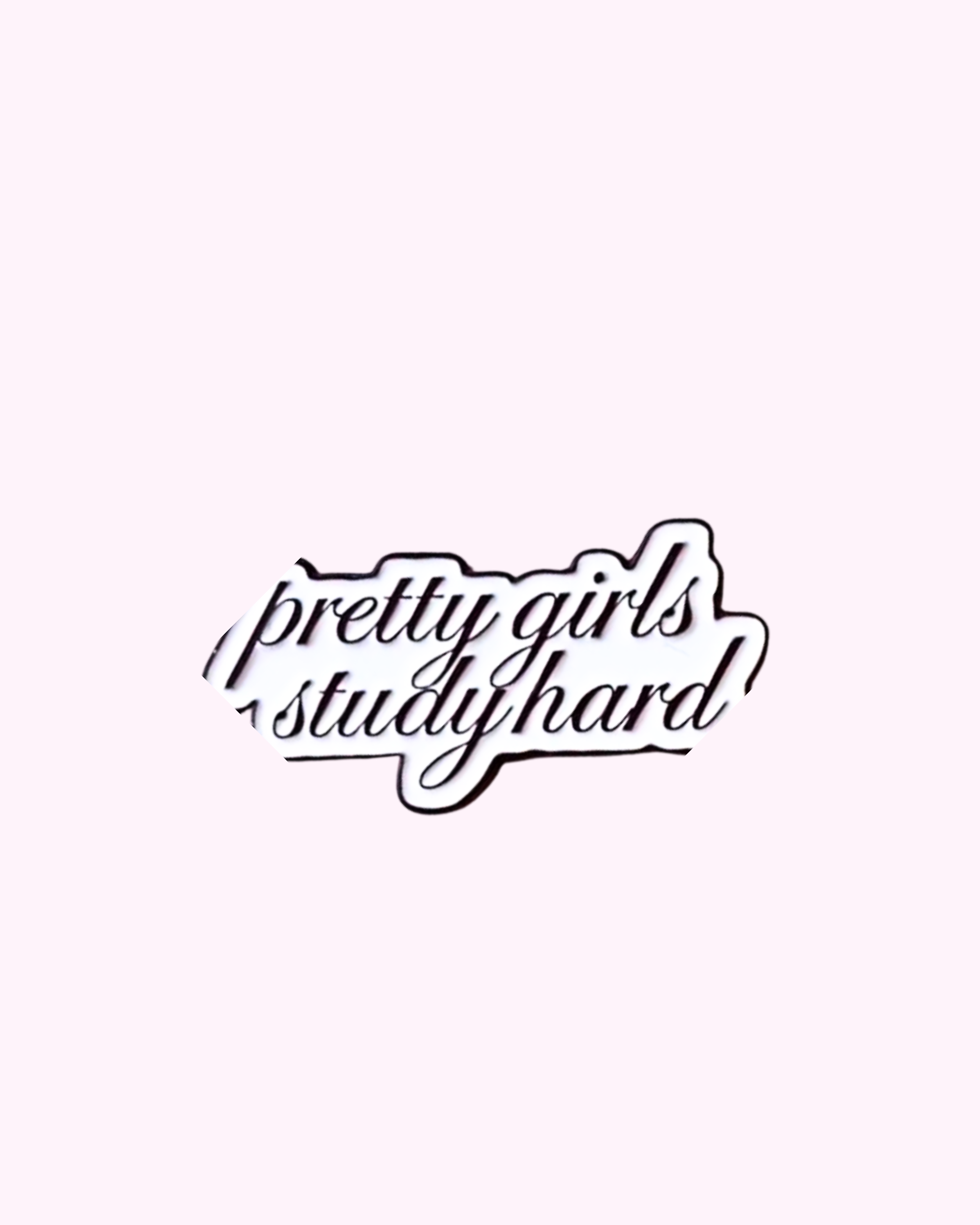 Sticker Métal Pretty Girl Study Hard